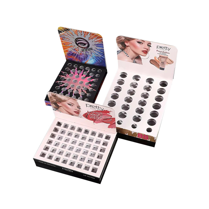 Caja de cosméticos con bandeja de sombras de ojos de cartón vacía con logotipo personalizado