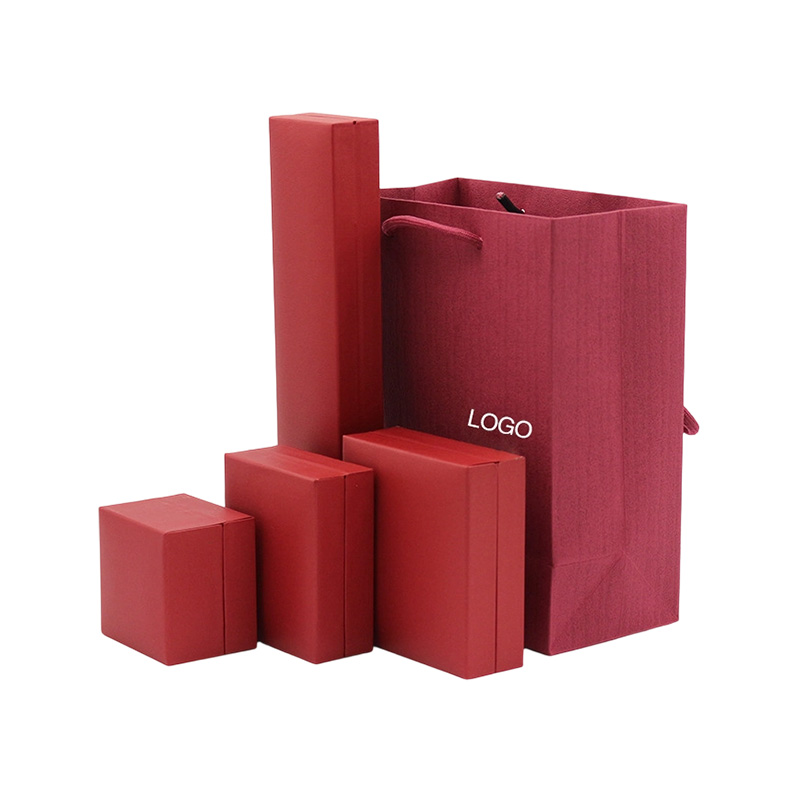 Caja de joyería de papel artístico rígido de terciopelo portátil reciclable