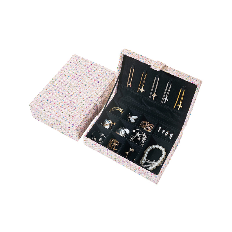 Organizador de caja de almacenamiento de juegos de joyas inspirado en Chanel