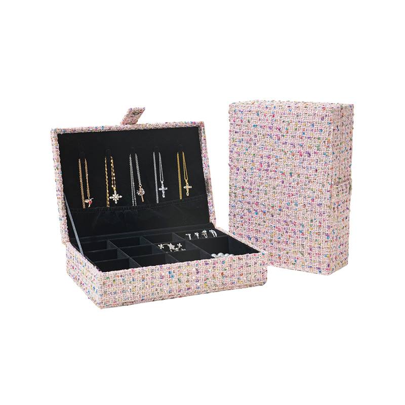 Organizador de caja de almacenamiento de juegos de joyas inspirado en Chanel