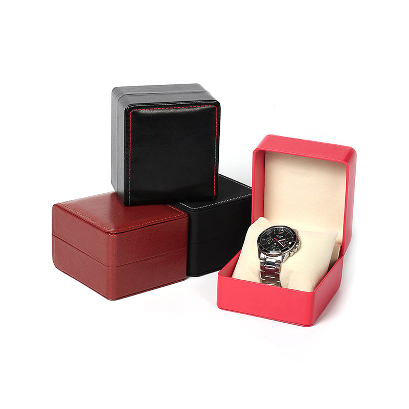 Cajas de regalo para relojes de tragamonedas individuales de cuero PU de lujo