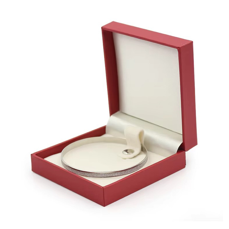 Caja Portátil Reciclable para Joyería de Papel Artístico Rígido con Terciopelo