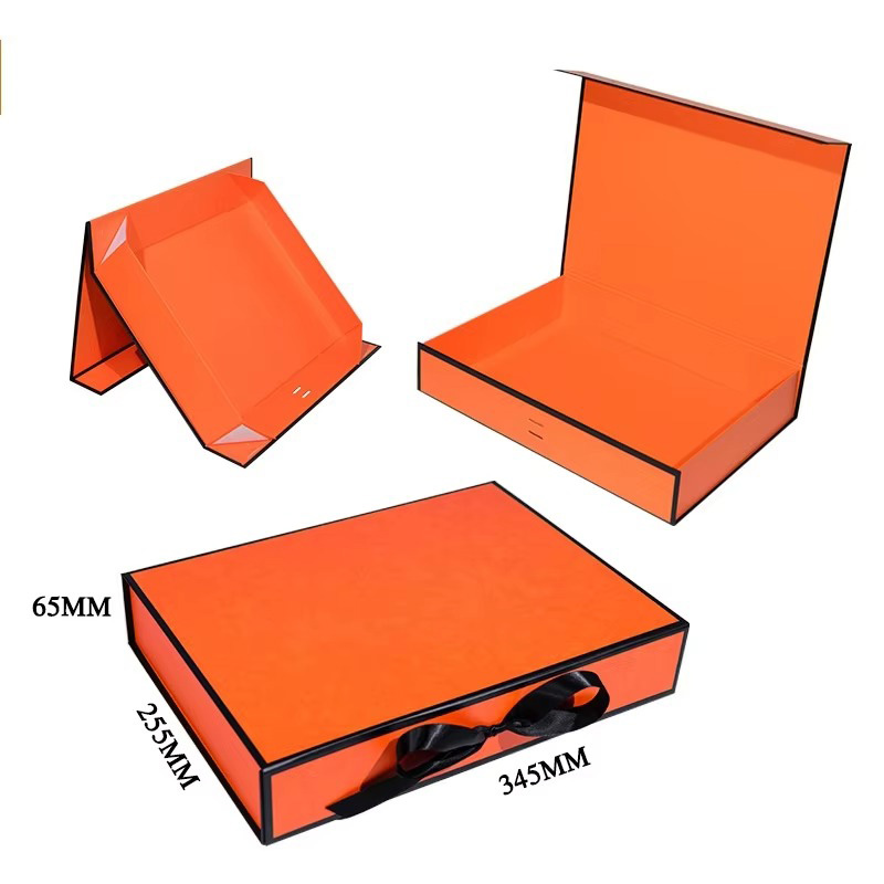 Caja de Embalaje para Ropa de Papel Plegable de Lujo con Cinta