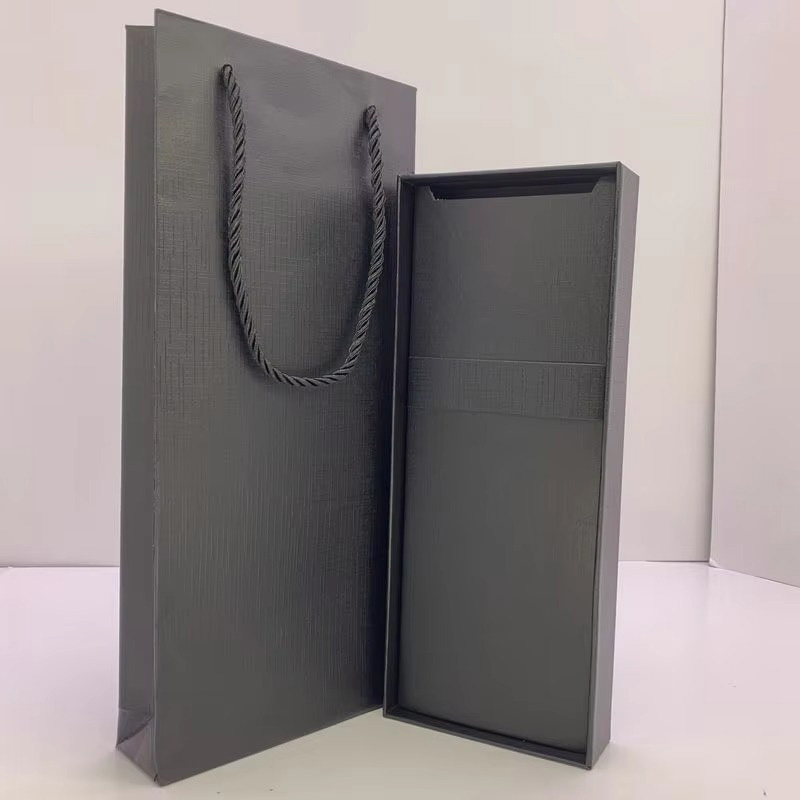 Caja de Regalo de Papel para Corbatas con Bolsa de Transporte