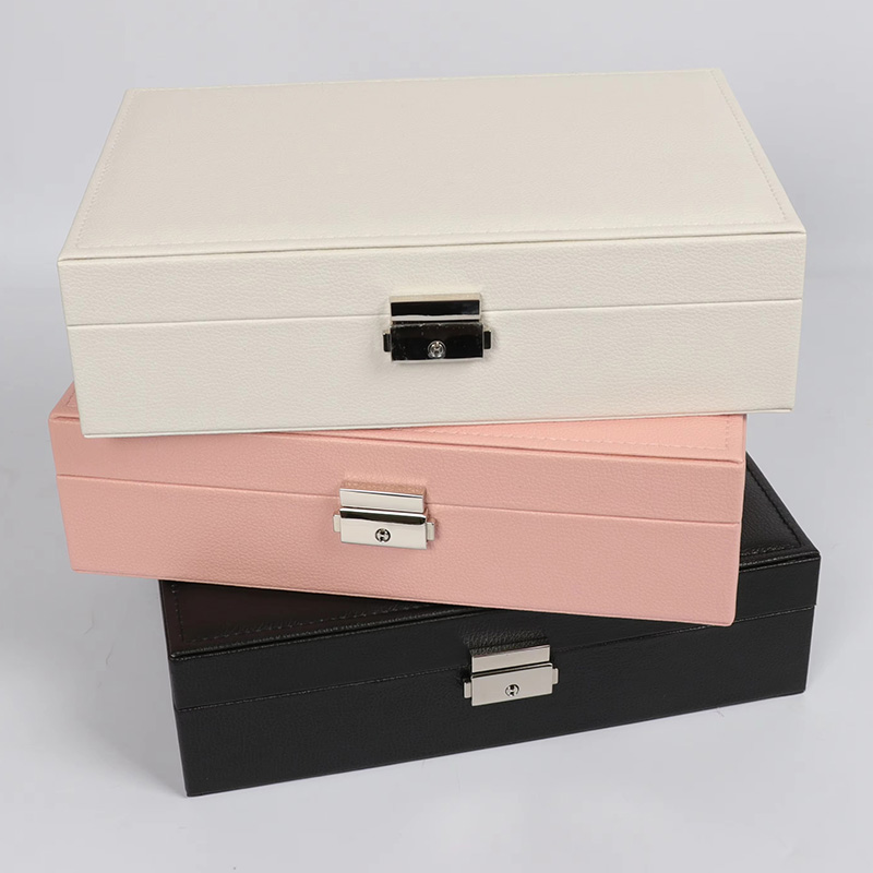 Cajas de Almacenamiento para Joyería con Cerradura y Protección contra el Polvo