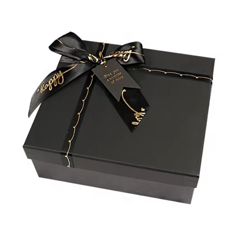 Elegante Caja de Regalo de Cartón para Perfumes y Cosméticos con Lazo de Cinta