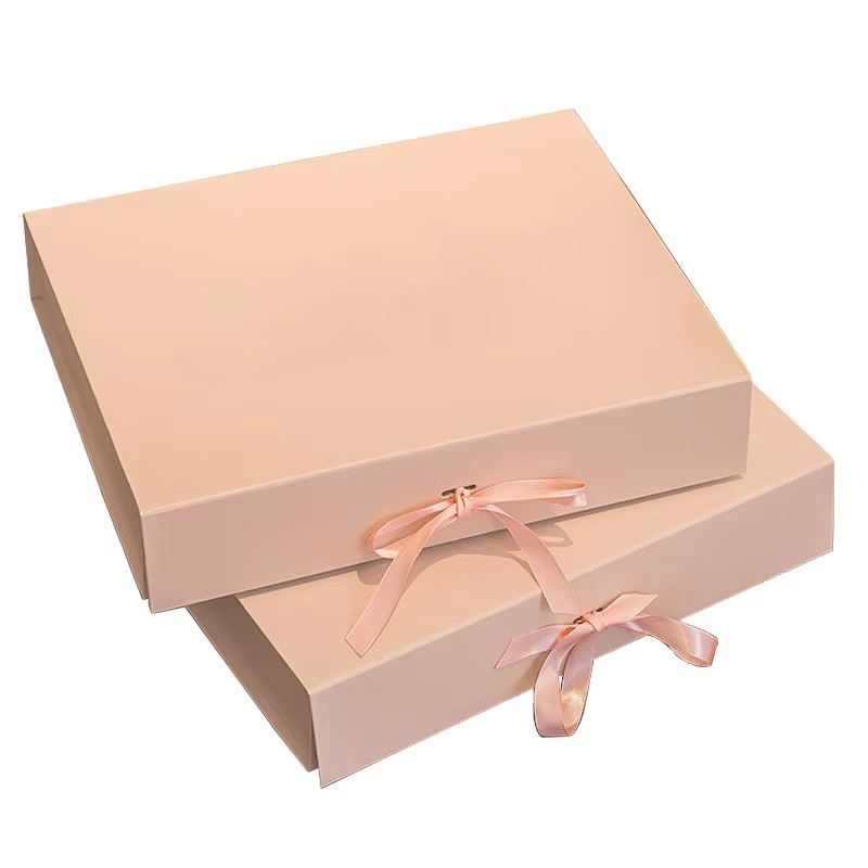 Caja de Embalaje para Ropa de Papel Plegable de Lujo con Cinta