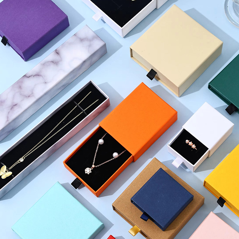 Caja Deslizante de Cartón para Joyería para Anillos, Collares, Pulseras y Brazaletes