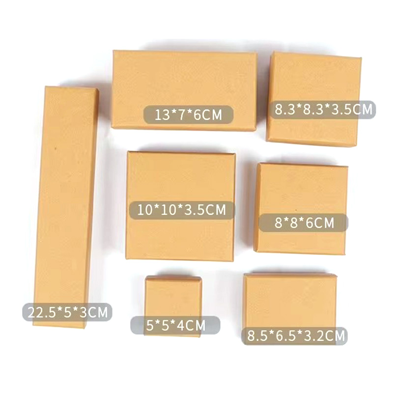 Cajas para Joyería de Papel Kraft en Múltiples Tamaños con Gofrado y Laminado Mate