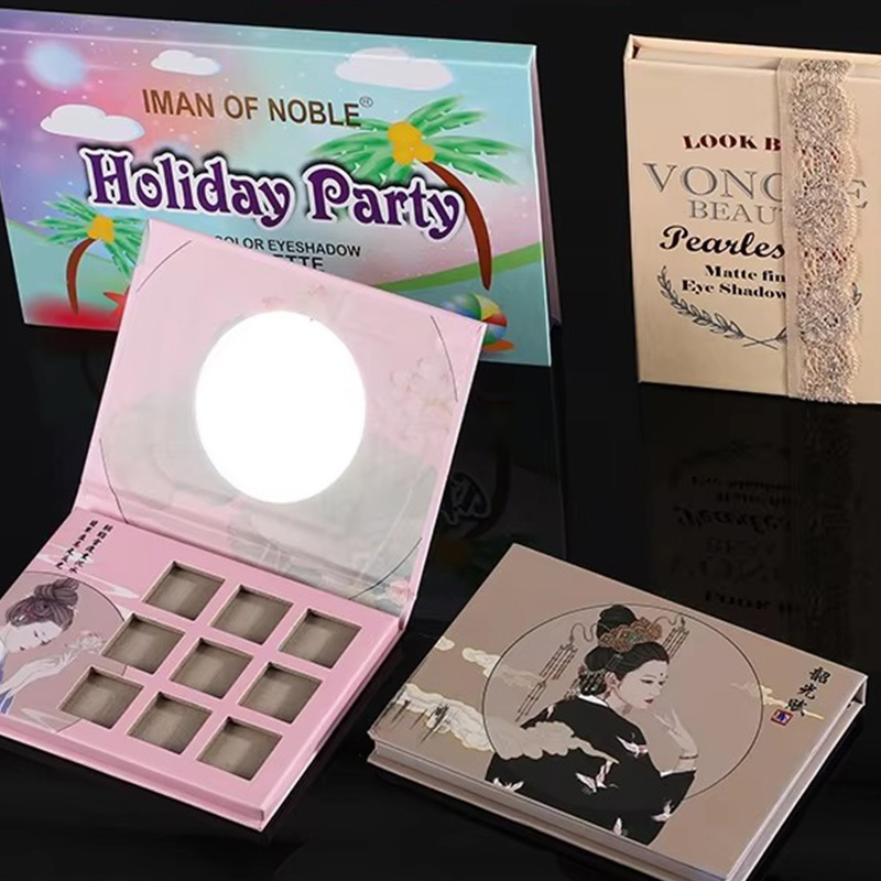 Caja Vacía para Cosméticos con Bandeja para Sombras de Ojos de Cartón y Logotipo Personalizado