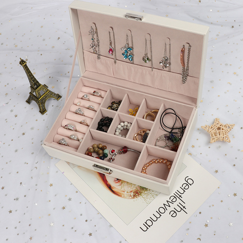 Cajas de Almacenamiento para Joyería con Cerradura y Protección contra el Polvo