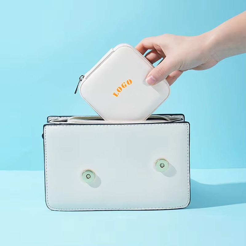 Caja para Joyería de Cuero PU con Espejo para Niñas de Estilo Vintage