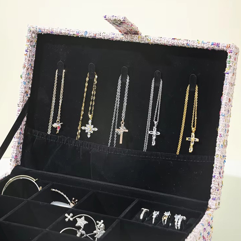 Caja Organizadora para Juegos de Joyería Estilo Chanel