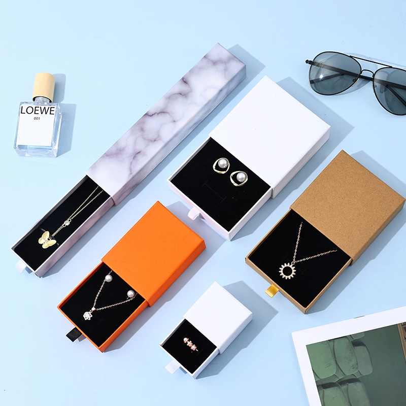 Caja Deslizante de Cartón para Joyería para Anillos, Collares, Pulseras y Brazaletes