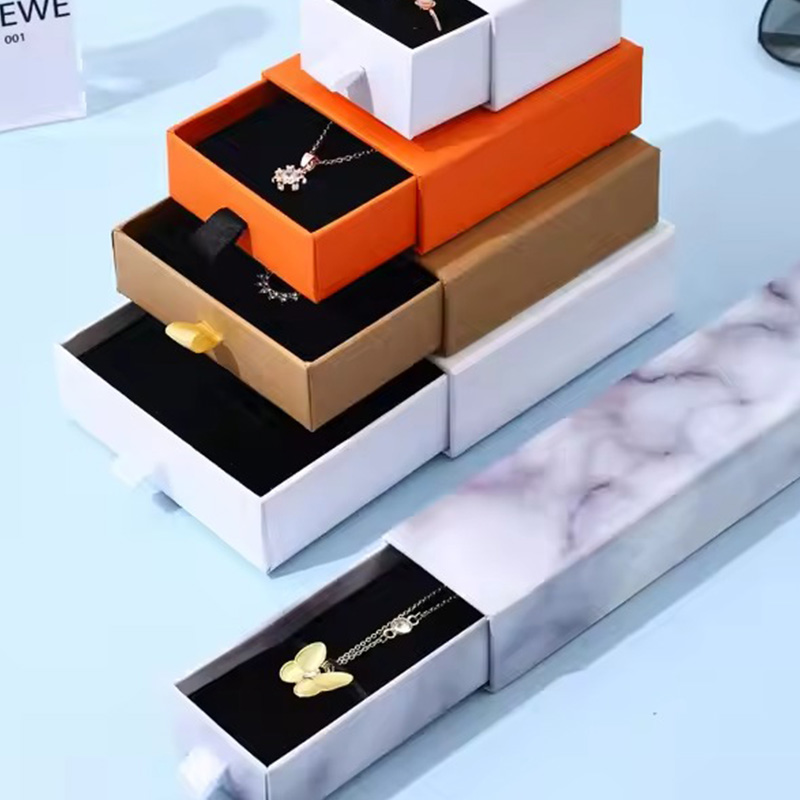 Caja Deslizante de Cartón para Joyería para Anillos, Collares, Pulseras y Brazaletes