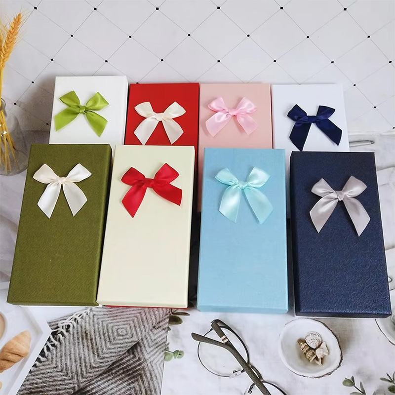 Caja de Regalo Multifuncional Pequeña de Cartón con Lazo de Cinta