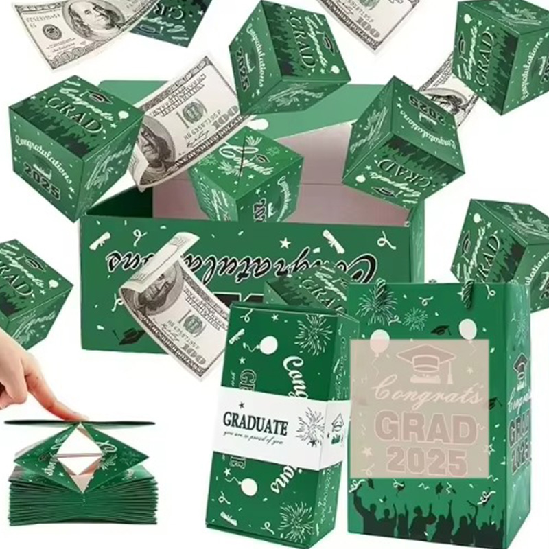 Caja de Regalo Sorpresa Tipo Explosión con Sobre Emergente Plegable para Navidad