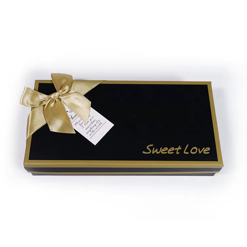 Caja de Regalo Rígida para Chocolates de San Valentín con Gofrado de Lujo