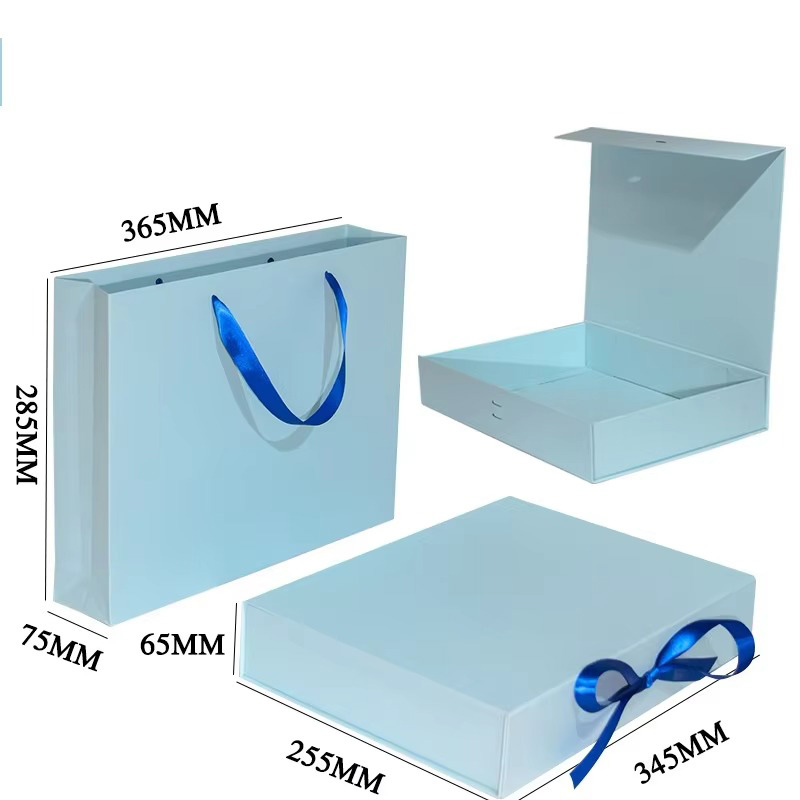 Caja de Embalaje para Ropa de Papel Plegable de Lujo con Cinta