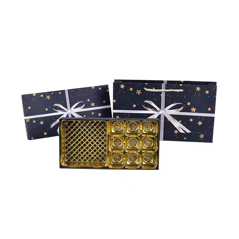 Caja de Regalo Rígida para Chocolates de San Valentín con Gofrado de Lujo