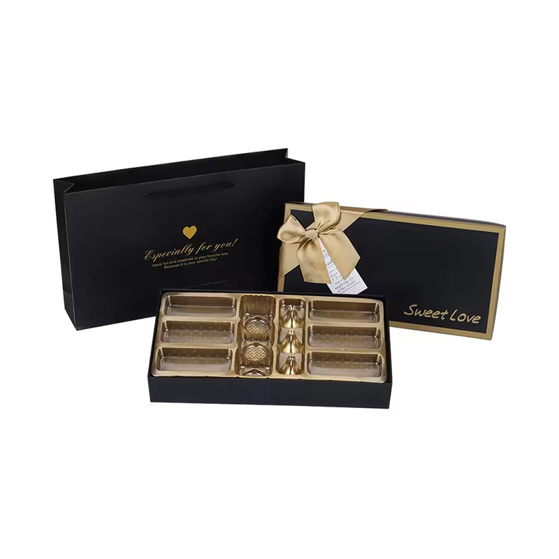 Caja de Regalo Rígida para Chocolates de San Valentín con Gofrado de Lujo